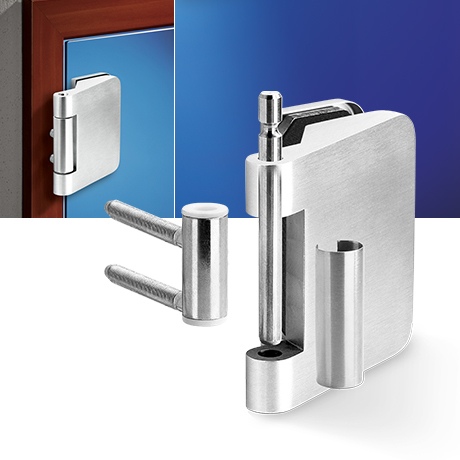 Závěs OV 3D nerez kování na skleněné dveře