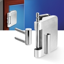 Závěs OV 3D nerez kování na skleněné dveře