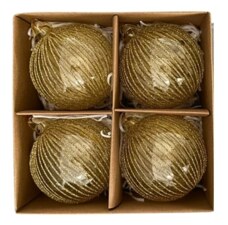 Koule sklo 4ks/8cm zlatá