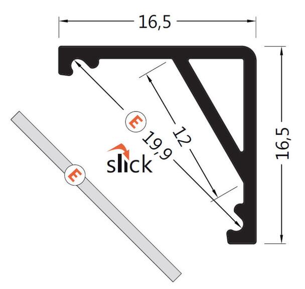 Profil WIRELI CABI12 E/ černá anoda 2m