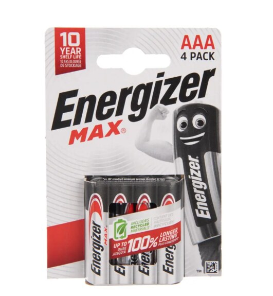 Baterie alk. mikrotužka Energizer AAA 1,5 V 4 ks