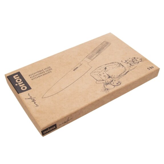 Nůž kuchyňský nerez WOODEN sada 5 ks