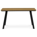 Stůl jídelní 140x80 cm, MDF deska, Melamine dekor dub, kov, černý lak