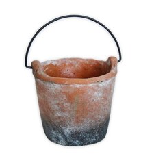 Obal vědro beton pr.17cm terakota