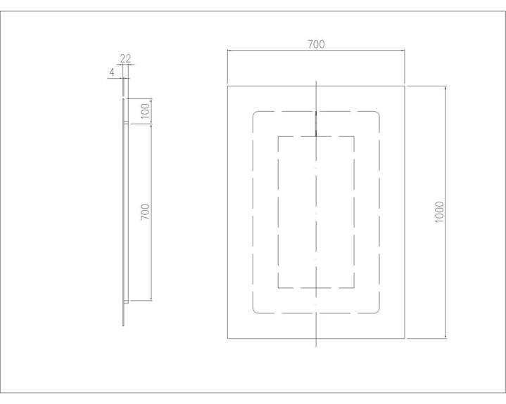 Zrcadlo SNAB STYLE Obdelník 1000x700