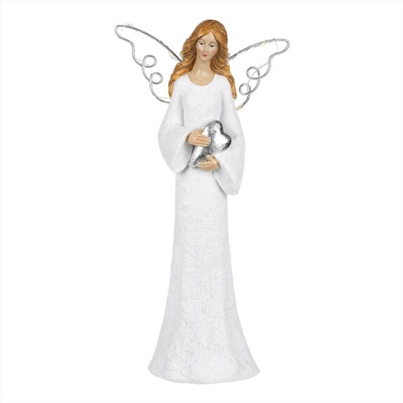 Anděl se svítícími křídly, polyresin.