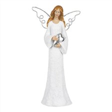 Anděl se svítícími křídly, polyresin.