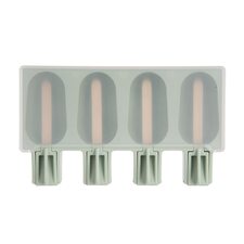 Forma silikon/PP víko na nepeč. nanuky 4+dřev. tyčky zelená