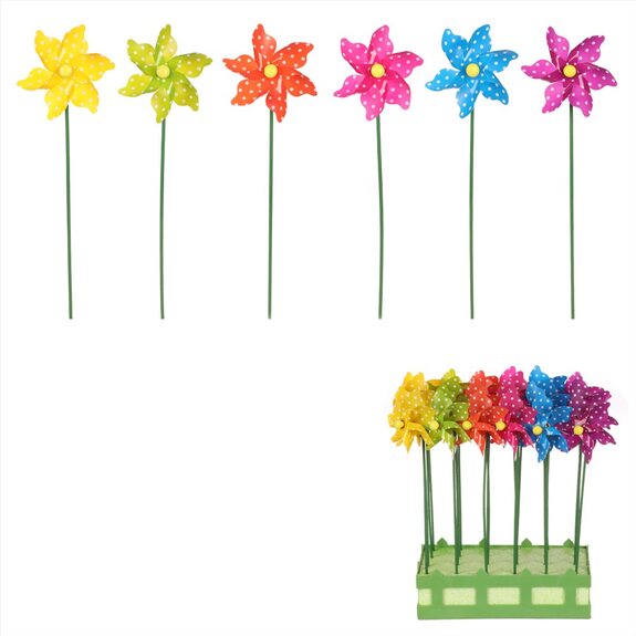 Větrník plastový - bílé puntíky VET3001