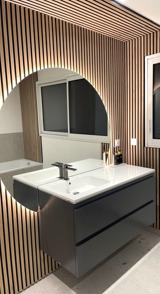 Dekorační obkladový SLAT panel akustic 27-14 Ořech