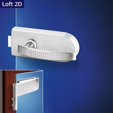 Futura Loft OV kování na skleněné dveře bez otvoru + 2D nikl