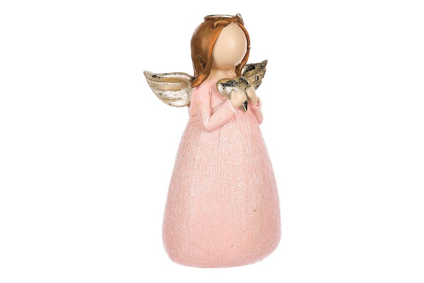 Anděl držící srdce, polyresin ZD1131