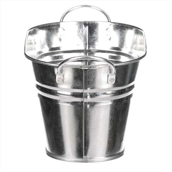 Obal na květiny - truhlík, zinkový, stříbrná barva.