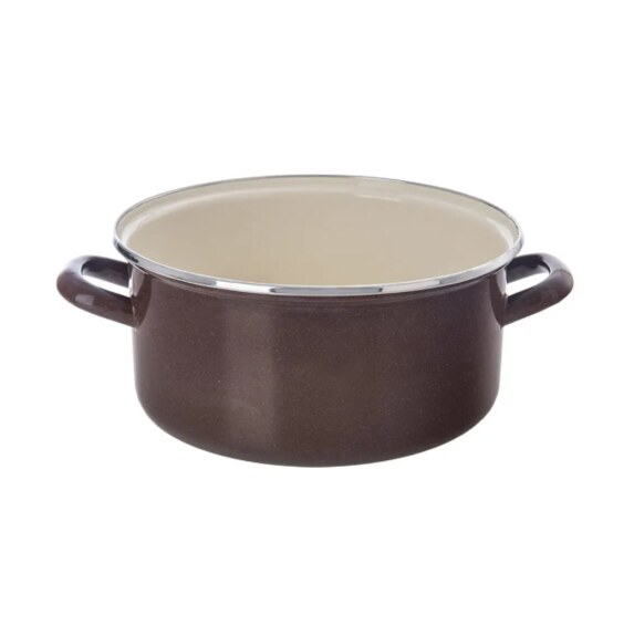 Kastrol smalt BROWN Lem 4 l