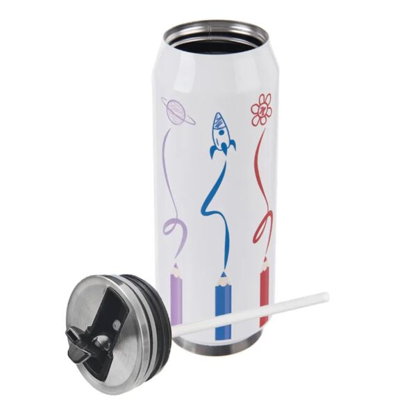 Termoska-plechovka nerez 0,5 l pastelky