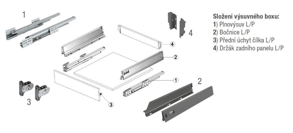Výsuvný box ELEGANCE 400 - bílý