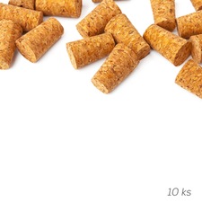 Zátka korek 10 ks pr. 2,3/2 cm, v. 2,6 cm