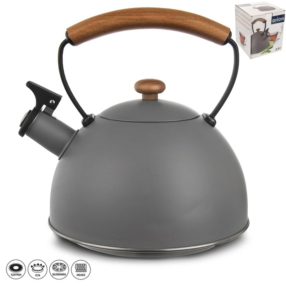 Čajník nerez píšť. WOODEN 2,9 l