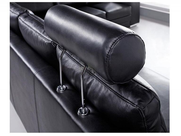 Kožená sedací souprava Endy pravá černá