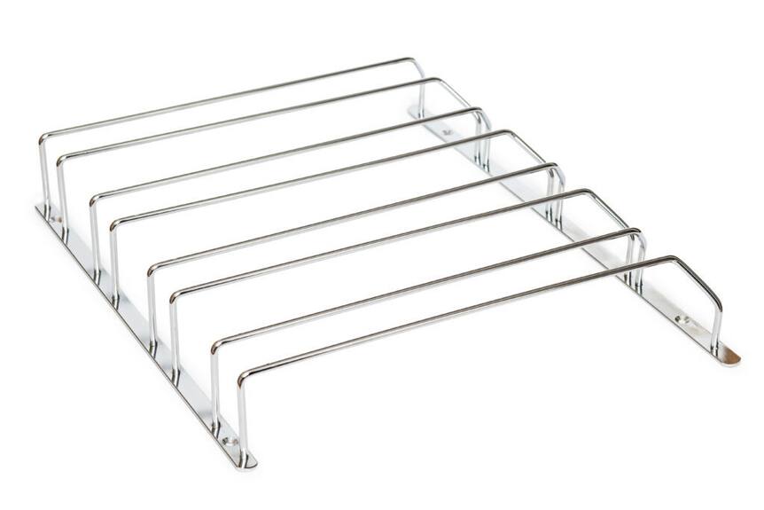 Držák sklenic na víno - čtyřřadý, 440x370x65 mm, chrom
