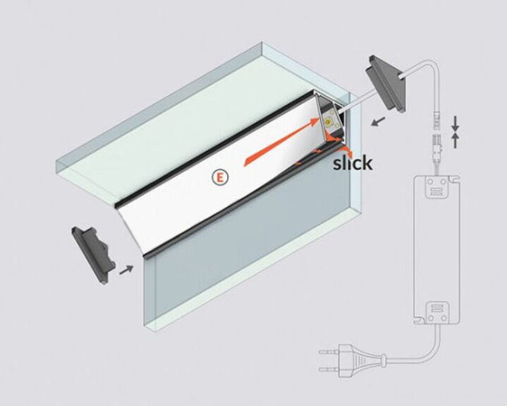 Profil WIRELI CABI12 E/ hliník anoda 2m