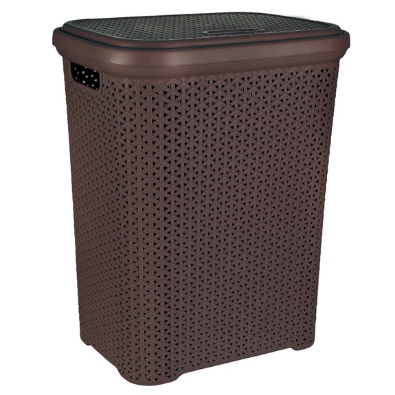 Koš prád. víko UH RATAN Hobby 55 l hnědá