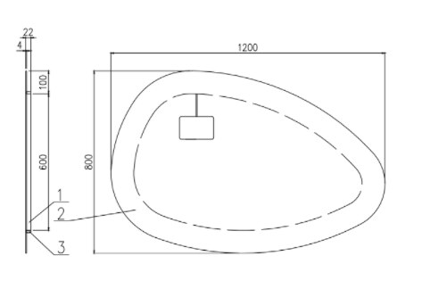 Zrcadlo SNAB STYLE 1200x720