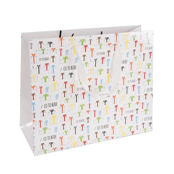 Taška papír dárková Co to bude 32x12x26 cm CZ