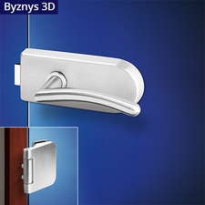 Heda Byznys kování na skleněné dveře OV + 3D nerez