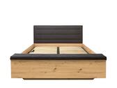 OSTIA LOZ/160/B dub artisan/Solar 99 black s ROŠTEM BEZ MATRACE