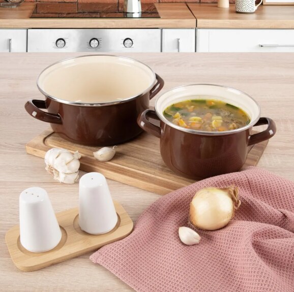 Kastrol smalt BROWN Lem 1,6 l