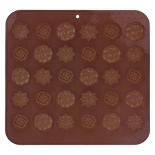 Forma silikon čokoláda kytičky 30 hnědá