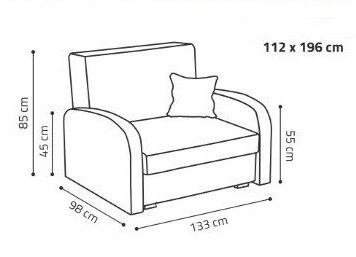 Rozkládací křeslo Falco Vivian Gold II