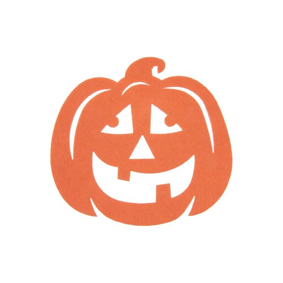 Podtácek-dekorace polyester Halloween dýně 4 ks