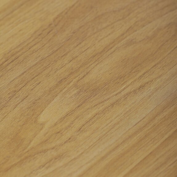 Stůl jídelní 140x80 cm, MDF deska, Melamine dekor dub, kov, černý lak