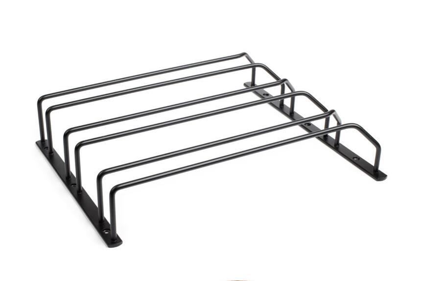 Zásobník sklenic na víno - třířadý, 300x336x65 mm, černý mat.