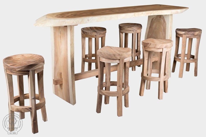 TRUNK BAR X - dřevěný bar 227x60x110cm