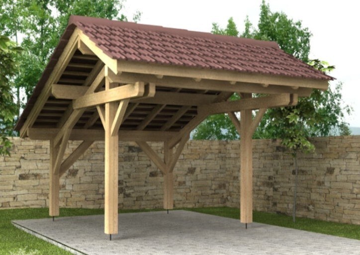 Francouzský přístřešek pro 1 auto