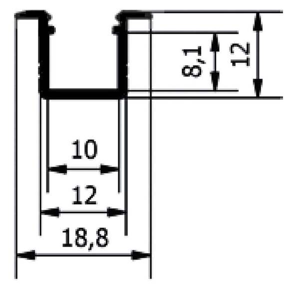 Profil WIRELI SMART-IN10 A/Z bílá, 2m (metráž)