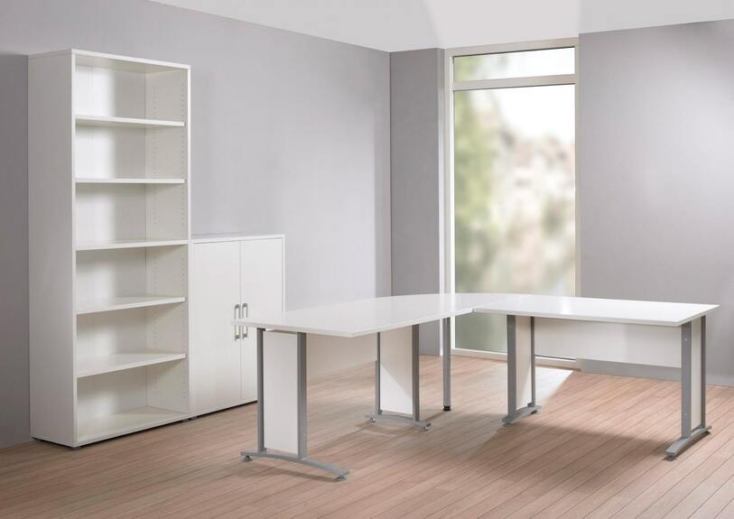 Rohové nohy stolu Office 438 silver grey