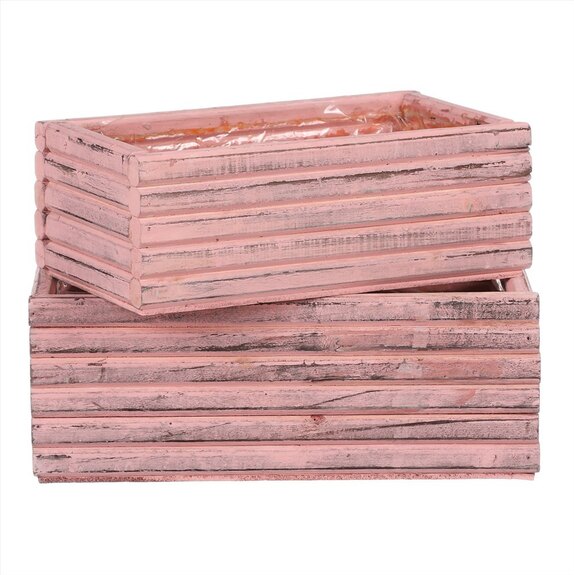 Obal na květiny dřevěný, sada 2ks AB2164