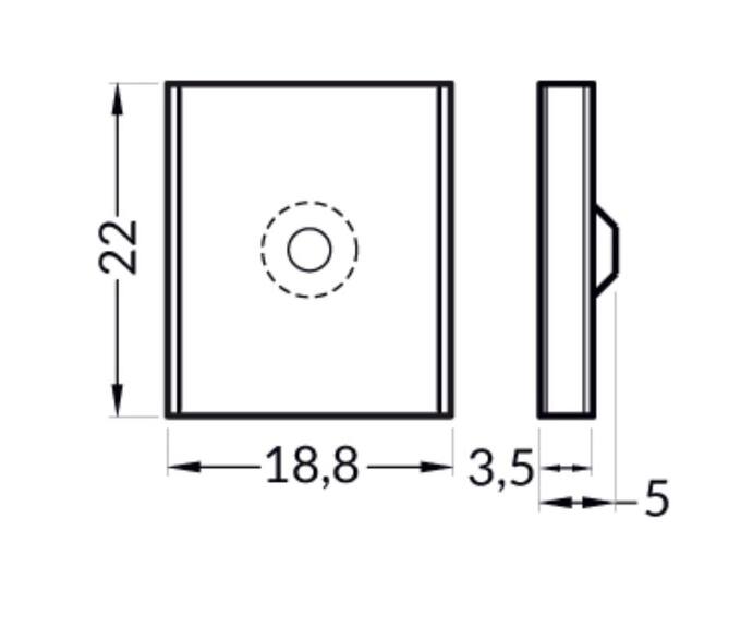 Montážní úchyt Y kulatý otvor, nerez ocel, pár