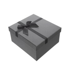 Krabice papír dárková 21x18,5x10 cm šedá