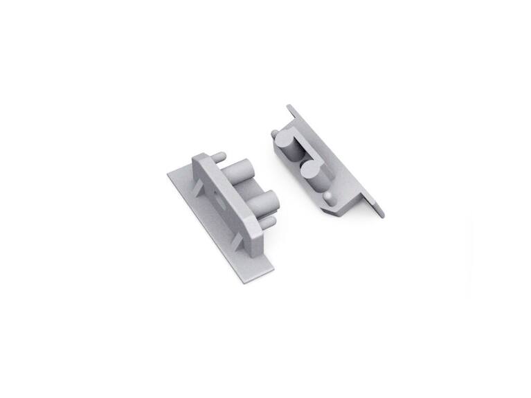 Koncovka WIRELI GROOVE10 stříbrná hranatá s otvorem, pár