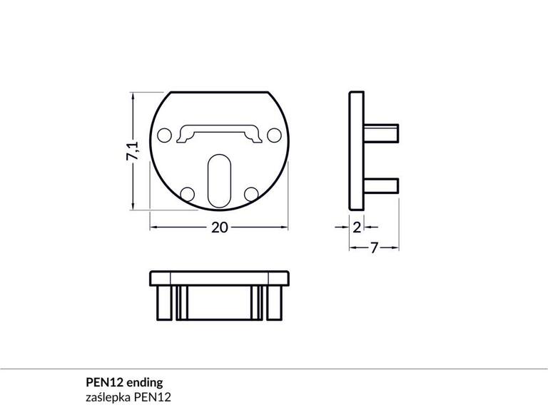 Koncovka WIRELI PEN12 bílá, pár