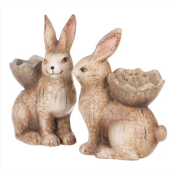 Zajíc se skořápkou, keramický. Mix 2 druhů.