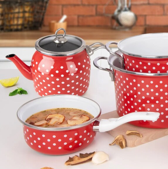 Čajník smalt TEČKA Lem 1,35 l