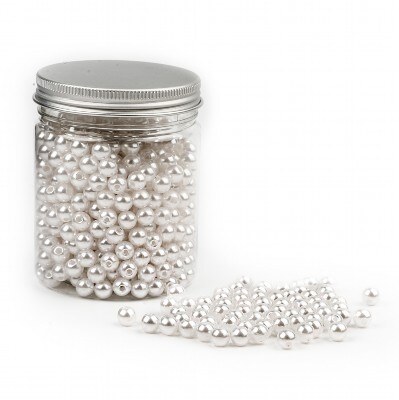 Dekoperličky pvc 8mm/150g  bílá