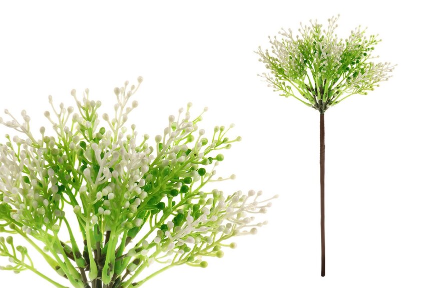 Vřes, barva zelená. Květina umělá plastová KUM3202