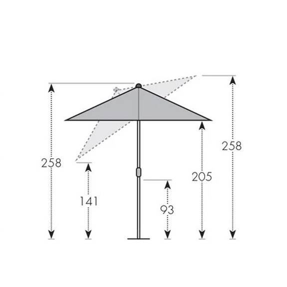 ALU WOOD 3 x 2 m – slunečník s automatickým naklápěním s ULTRA UV ochranou